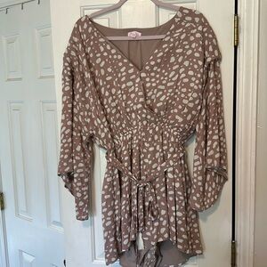 Women’s pink lily romper